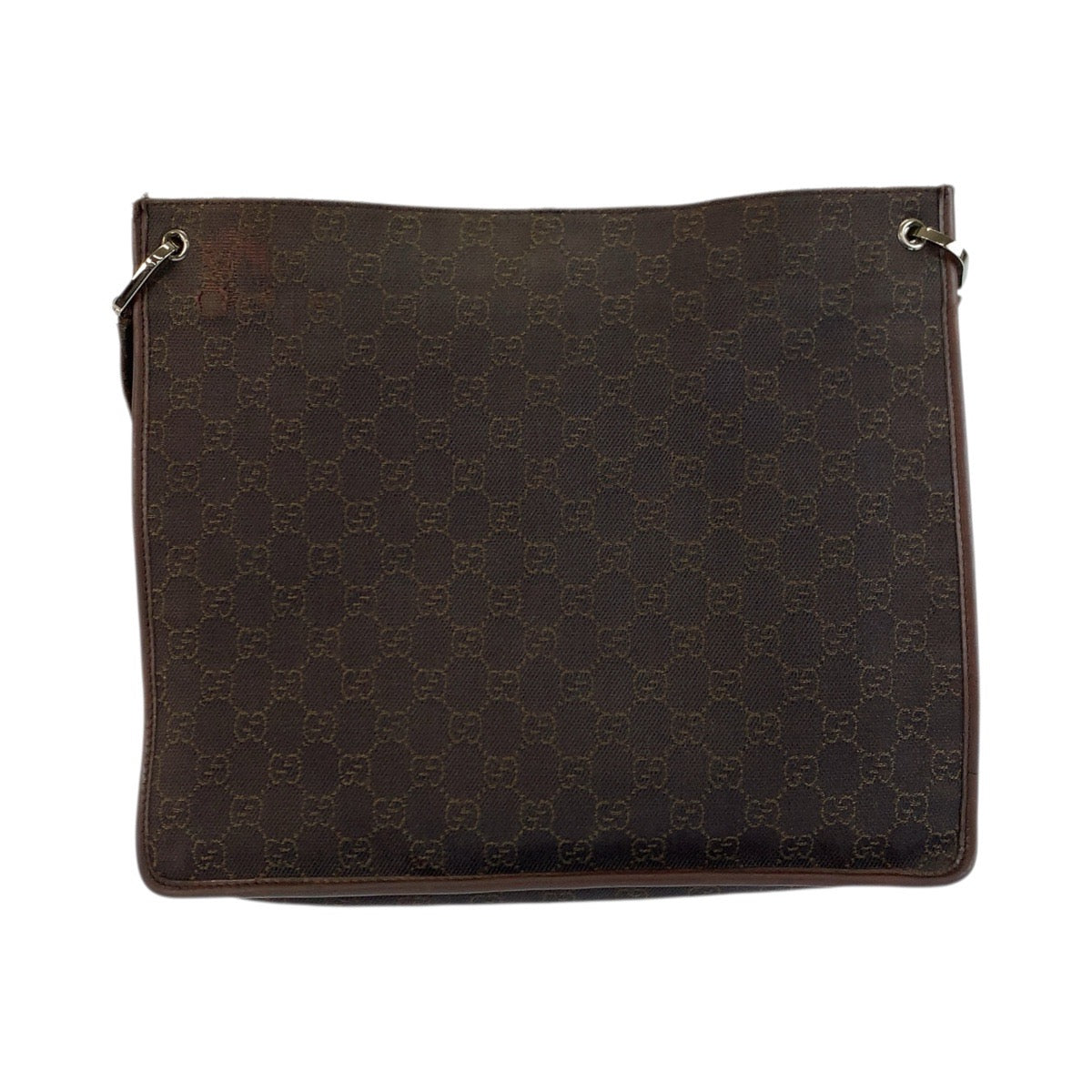 23601
GUCCI グッチ ブラウン シルバー金具 GGキャンバス 90656 ショルダーバッグ ポシェット レディース AB30