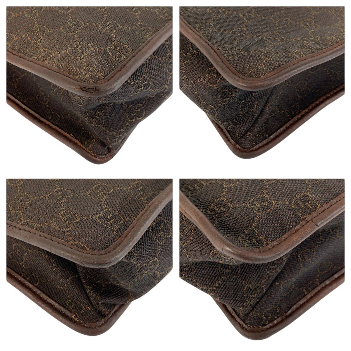 23601
GUCCI グッチ ブラウン シルバー金具 GGキャンバス 90656 ショルダーバッグ ポシェット レディース AB30