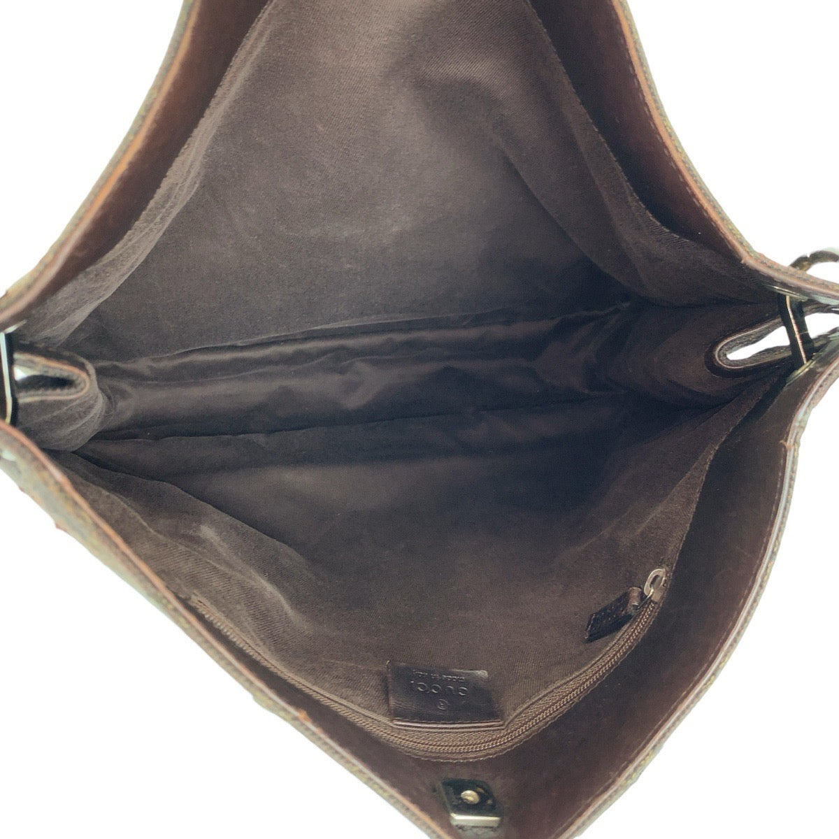 23601
GUCCI グッチ ブラウン シルバー金具 GGキャンバス 90656 ショルダーバッグ ポシェット レディース AB30