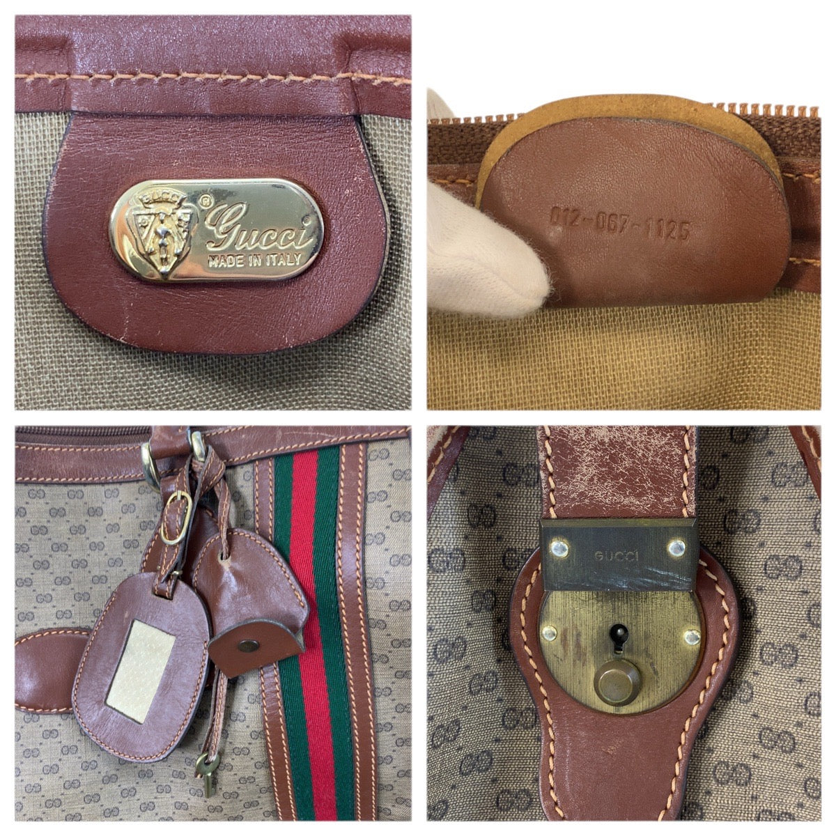 23602
GUCCI グッチ ヴィンテージ マイクロGG シェリーライン ブラウン ゴールド金具 GGスプリームキャンバス / レザー 012 067 1125 ボストンバッグ ハンドバッグ メンズ AB56