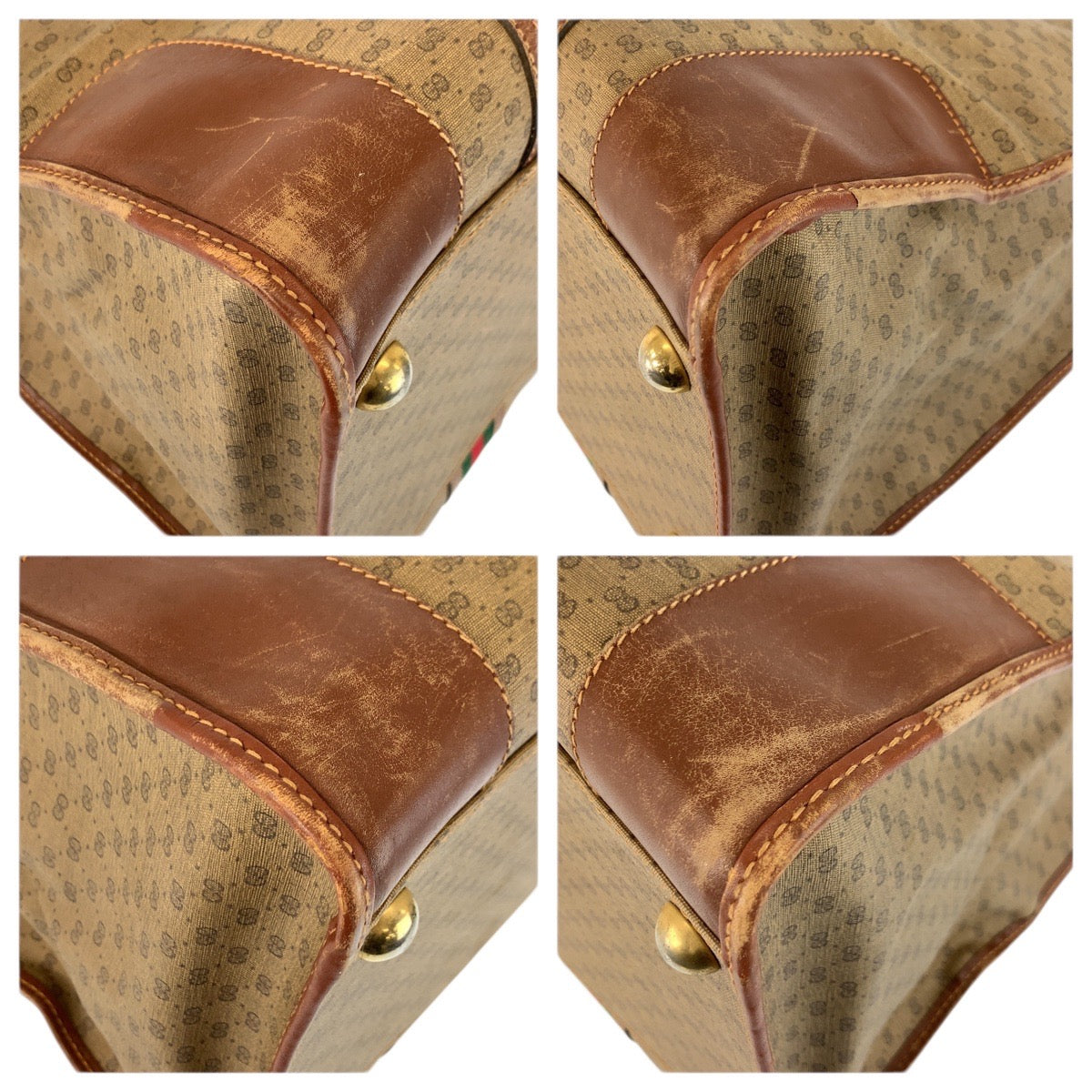 23602
GUCCI グッチ ヴィンテージ マイクロGG シェリーライン ブラウン ゴールド金具 GGスプリームキャンバス / レザー 012 067 1125 ボストンバッグ ハンドバッグ メンズ AB56