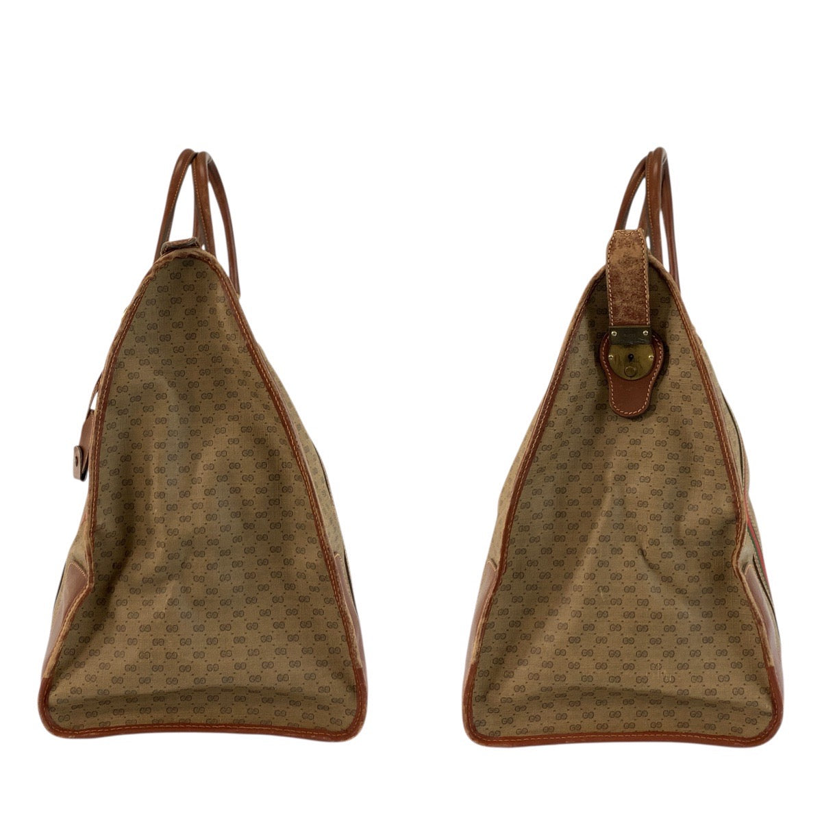 23602
GUCCI グッチ ヴィンテージ マイクロGG シェリーライン ブラウン ゴールド金具 GGスプリームキャンバス / レザー 012 067 1125 ボストンバッグ ハンドバッグ メンズ AB56