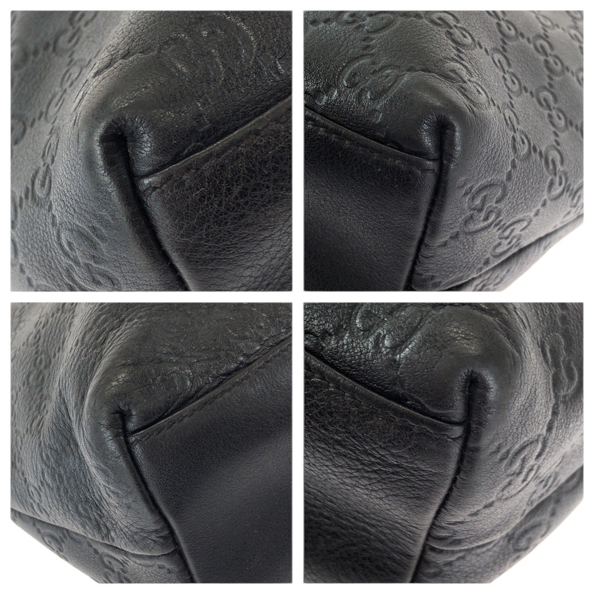 23603
GUCCI グッチ グッチシマ ダークブラウン ゴールド金具 レザー 211137 トートバッグ ショルダーバッグ レディース AB35
