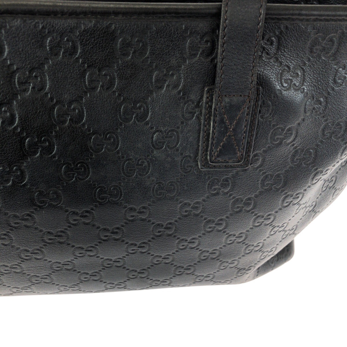 23603
GUCCI グッチ グッチシマ ダークブラウン ゴールド金具 レザー 211137 トートバッグ ショルダーバッグ レディース AB35