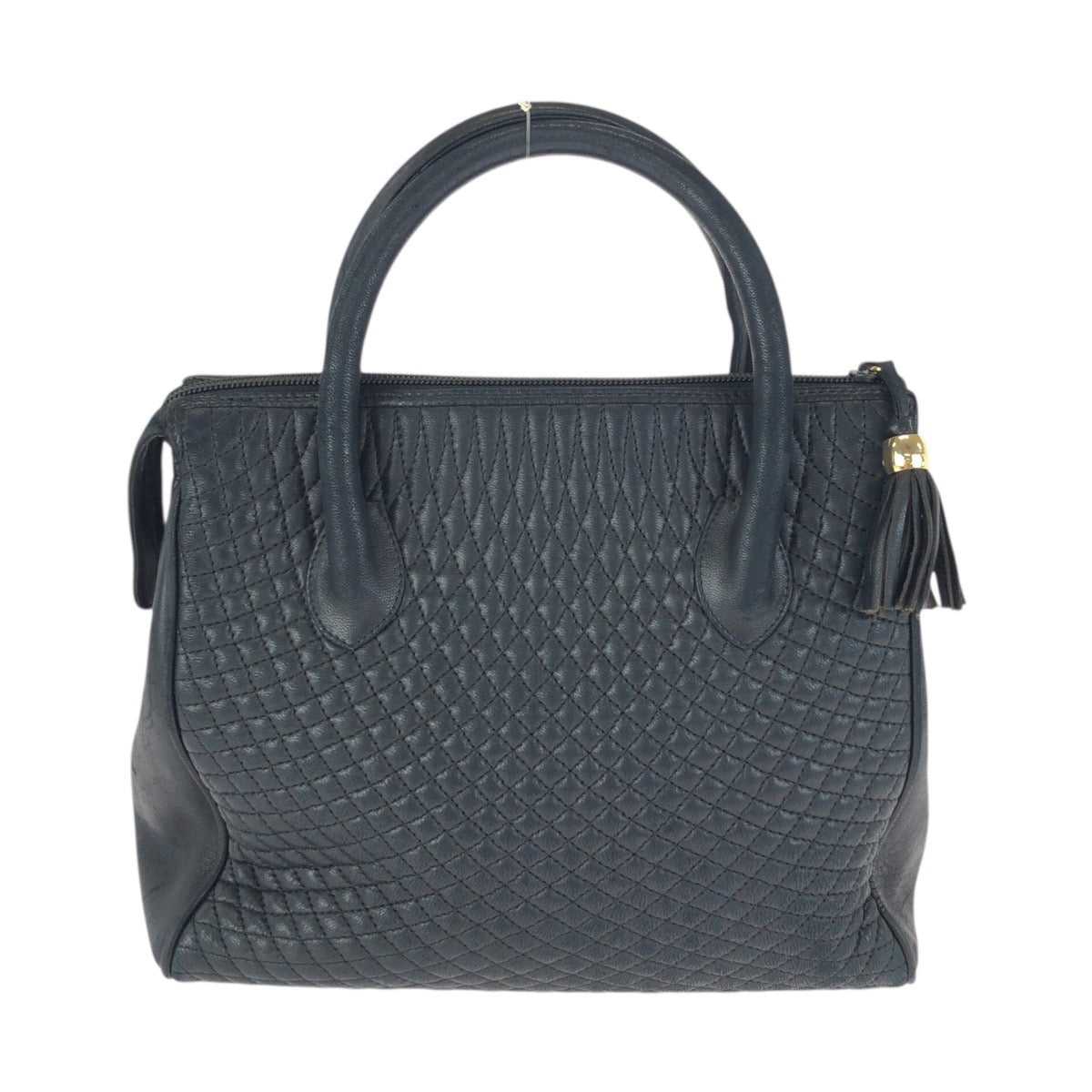 23604
BALLY バリー ヴィンテージ キルティング ブラック 黒 ゴールド金具 レザー ハンドバッグ レディース AB28