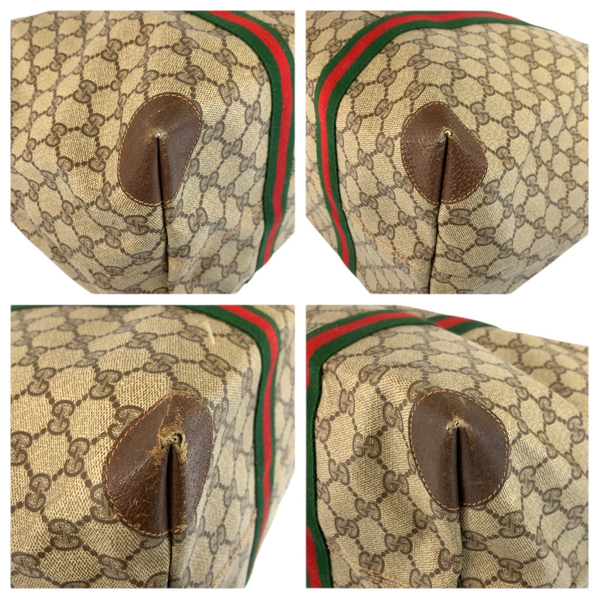 23608
GUCCI グッチ ヴィンテージ シェリーライン ベージュ ブラウン GGスプリームキャンバス 156 19 014 ボストンバッグ トートバッグ レディース ABP42
