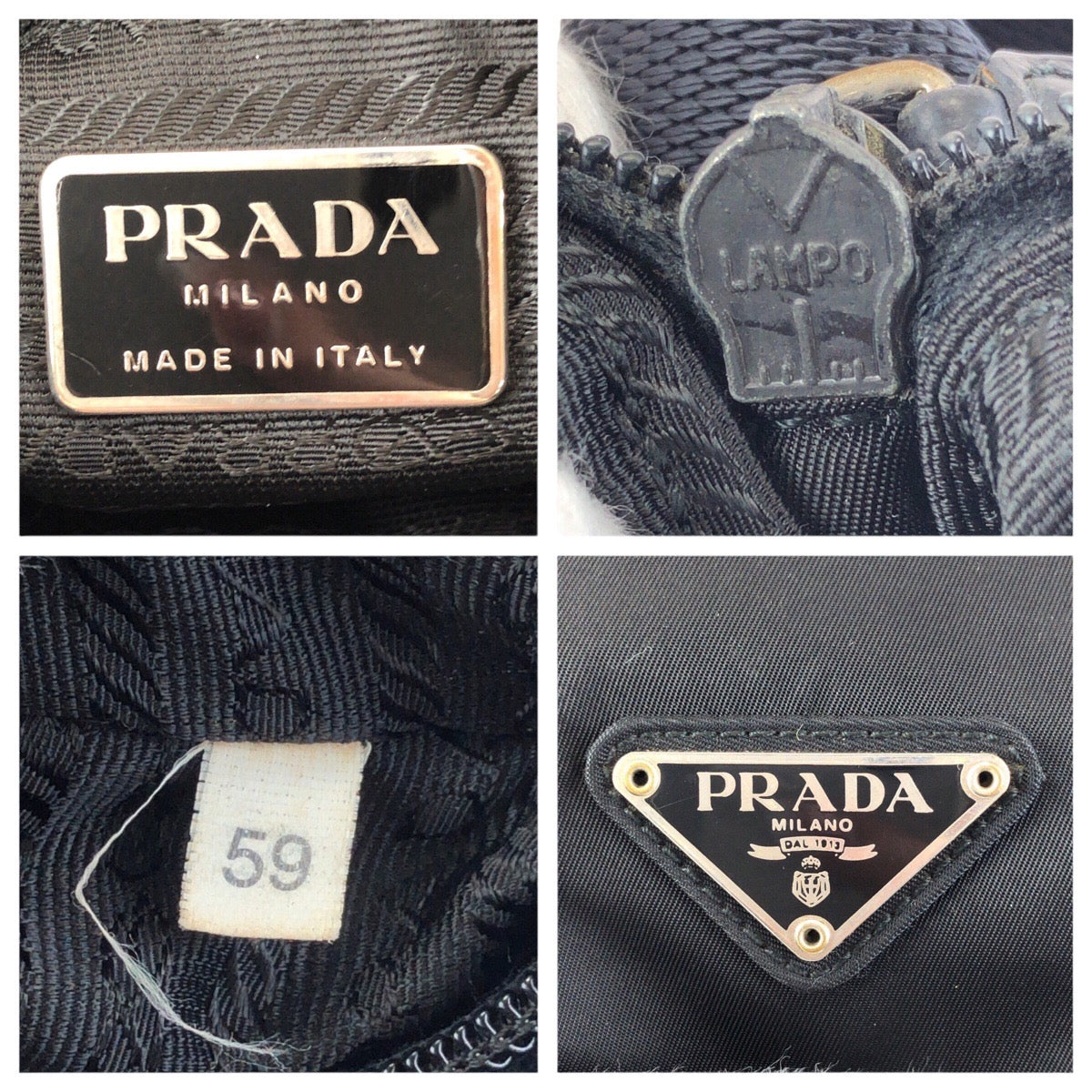 23610
PRADA プラダ テスート 三角ロゴプレート ブラック 黒 シルバー金具 ナイロン / レザー ショルダーバッグ メッセンジャーバッグ レディース ABP38