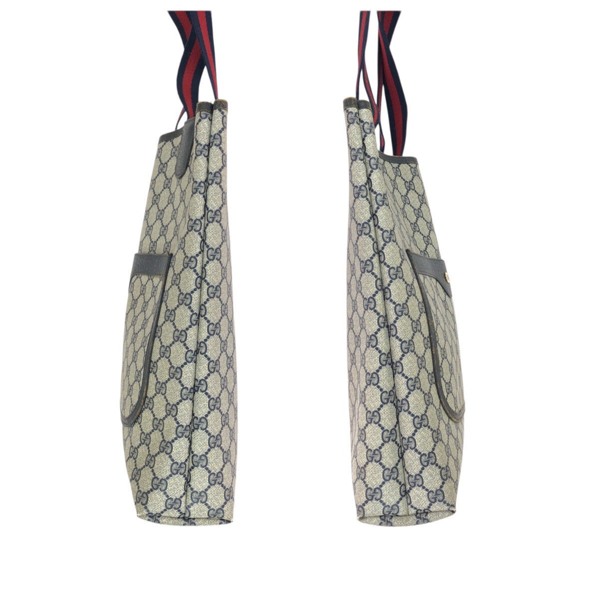 23611
GUCCI グッチ シェリーライン オールドグッチ ネイビー GGスプリームキャンバス / レザー 40 02 003 トートバッグ ショルダーバッグ レディース ABP28