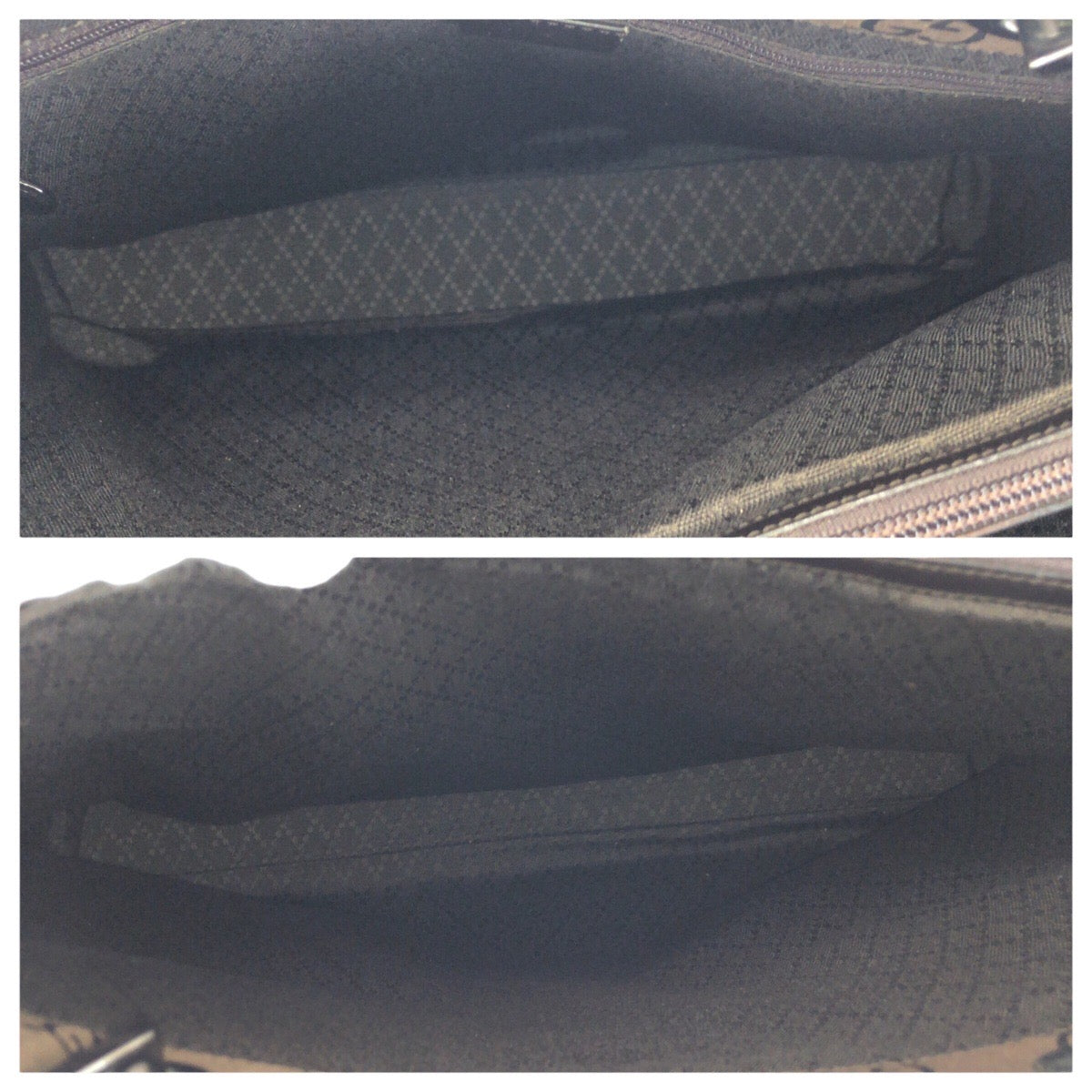23612
GUCCI グッチ バンブー GG柄 ブラウン シルバー金具 ナイロン 002 1015 トートバッグ ハンドバッグ レディース A49