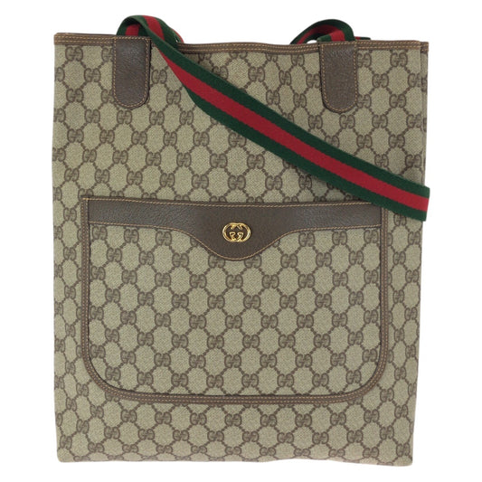 23614
GUCCI グッチ ヴィンテージ オールドグッチ シェリーライン ベージュ ゴールド金具 GGスプリームキャンバス / レザー 002 123 6487 トートバッグ ショルダーバッグ レディース ABP28