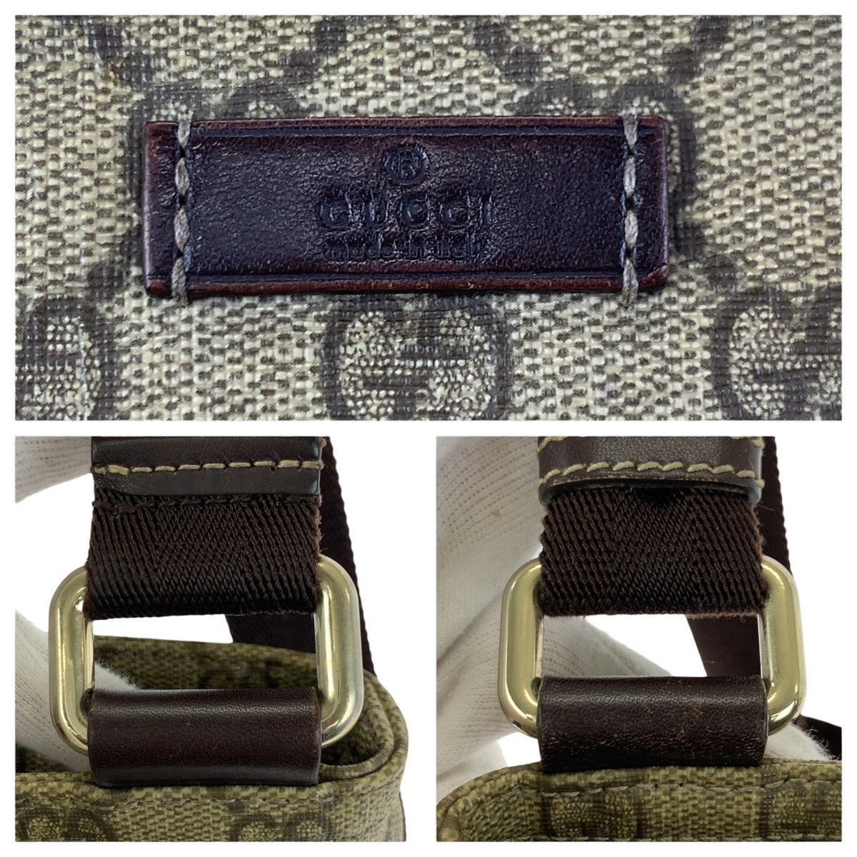 23616
GUCCI グッチ ベージュ ブラウン ゴールド金具 GGスプリームキャンバス 201538 ショルダーバッグ メッセンジャーバッグ レディース ABP42