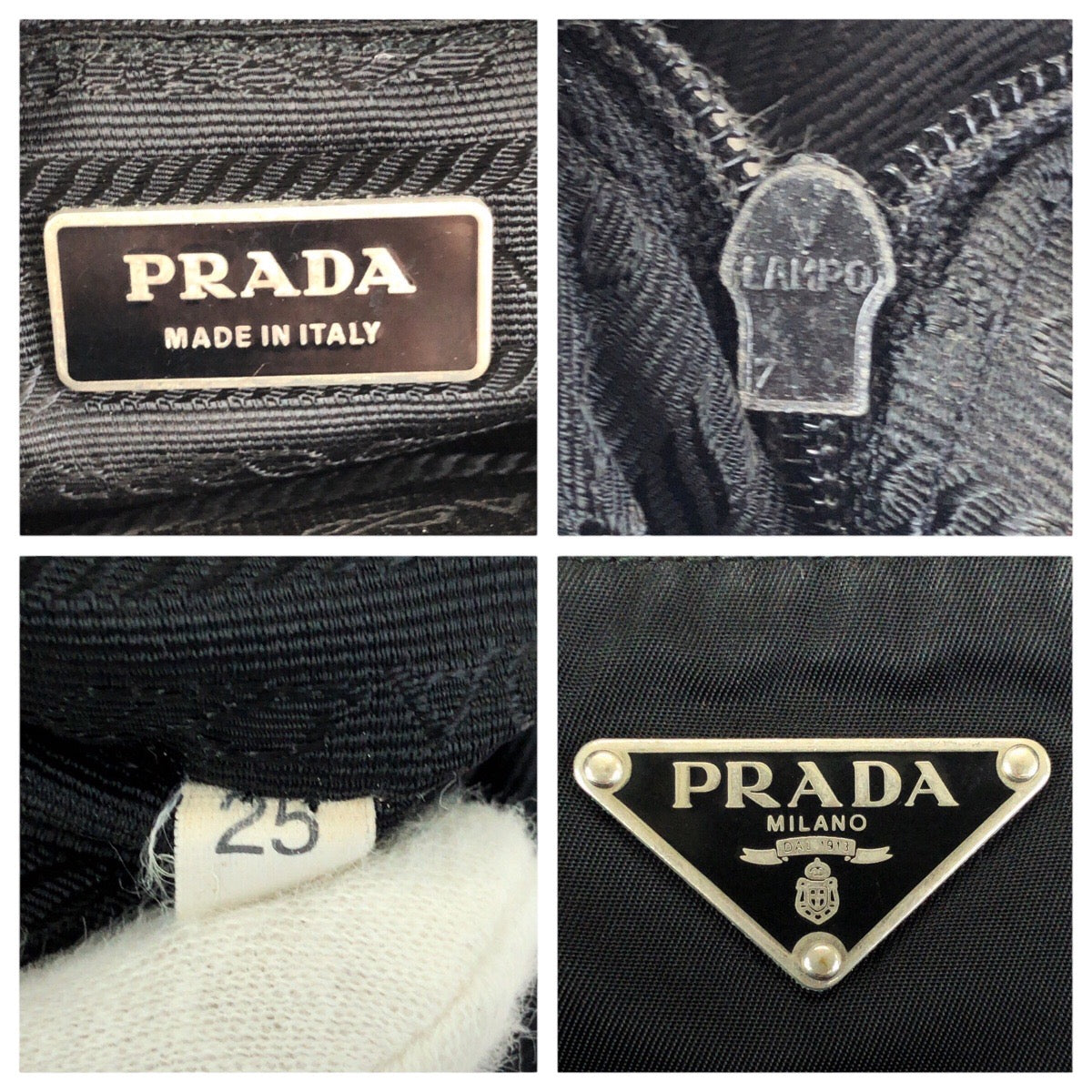 23617
PRADA プラダ テスート 三角ロゴプレート ブラック 黒 シルバー金具 ナイロン ショルダーバッグ メッセンジャーバッグ レディース ABP35