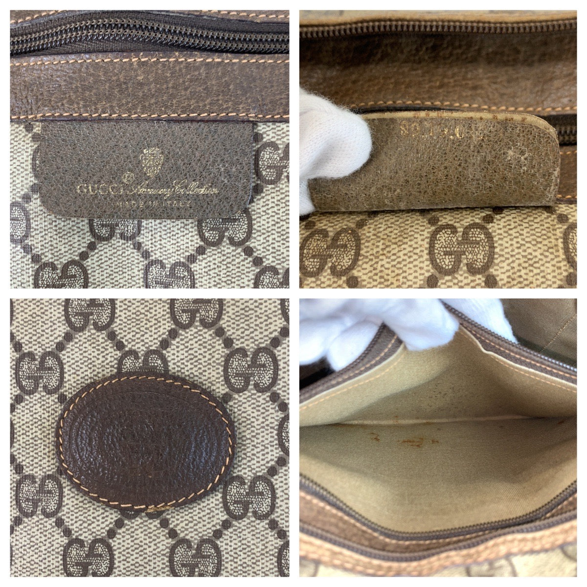 23618
GUCCI グッチ ヴィンテージ シェリーライン ベージュ ブラウン GGスプリームキャンバス 89 19 012 ボストンバッグ トートバッグ レディース AB65