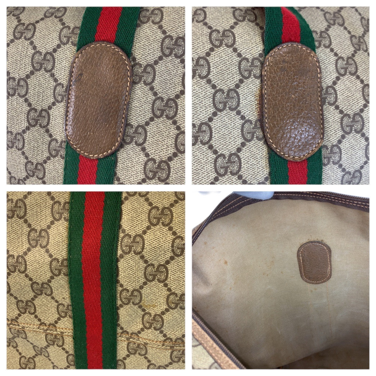 23618
GUCCI グッチ ヴィンテージ シェリーライン ベージュ ブラウン GGスプリームキャンバス 89 19 012 ボストンバッグ トートバッグ レディース AB65
