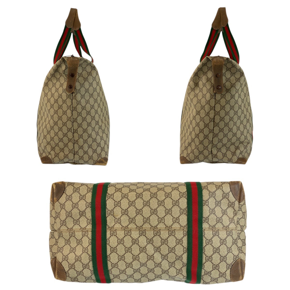 23618
GUCCI グッチ ヴィンテージ シェリーライン ベージュ ブラウン GGスプリームキャンバス 89 19 012 ボストンバッグ トートバッグ レディース AB65