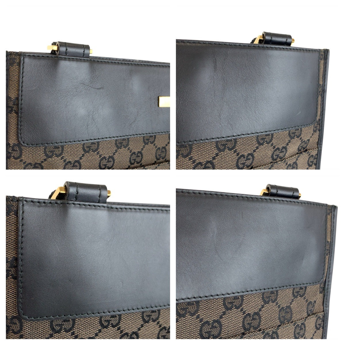 23622
GUCCI グッチ ブラウン ゴールド金具 GGキャンバス / レザー ショルダーバッグ メッセンジャーバッグ 019 0354刻印 レディース A49