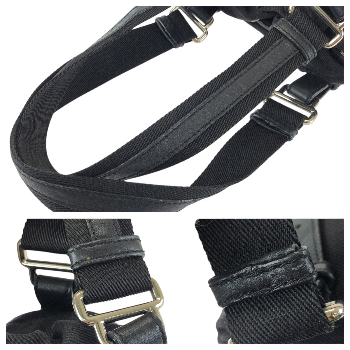 23623
Yves Saint Laurent rive gauche イヴサンローランリヴゴーシュ ヴィンテージ カハラ YSL 巾着 ブラック 黒 シルバー金具 キャンバス / レザー 123435 トートバッグ ショルダーバッグ レディース ABP65