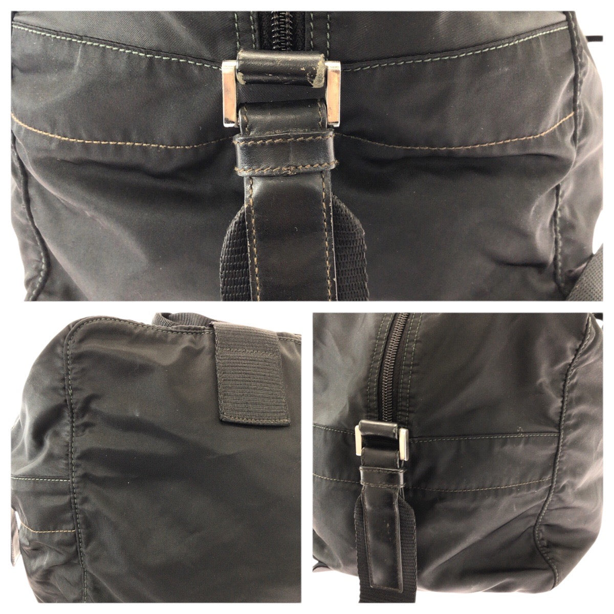 23625
PRADA プラダ テスート 三角ロゴプレート ブラック 黒 シルバー金具 ナイロン ボストンバッグ トラベルバッグ ショルダーバッグ レディース ABP49
