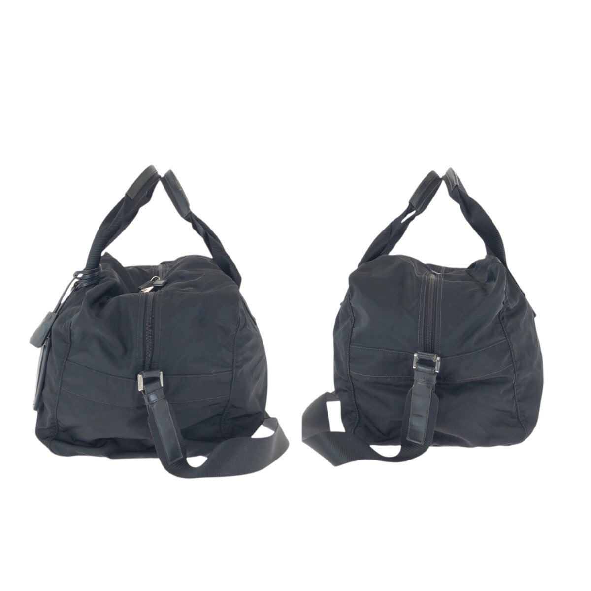 23625
PRADA プラダ テスート 三角ロゴプレート ブラック 黒 シルバー金具 ナイロン ボストンバッグ トラベルバッグ ショルダーバッグ レディース ABP49