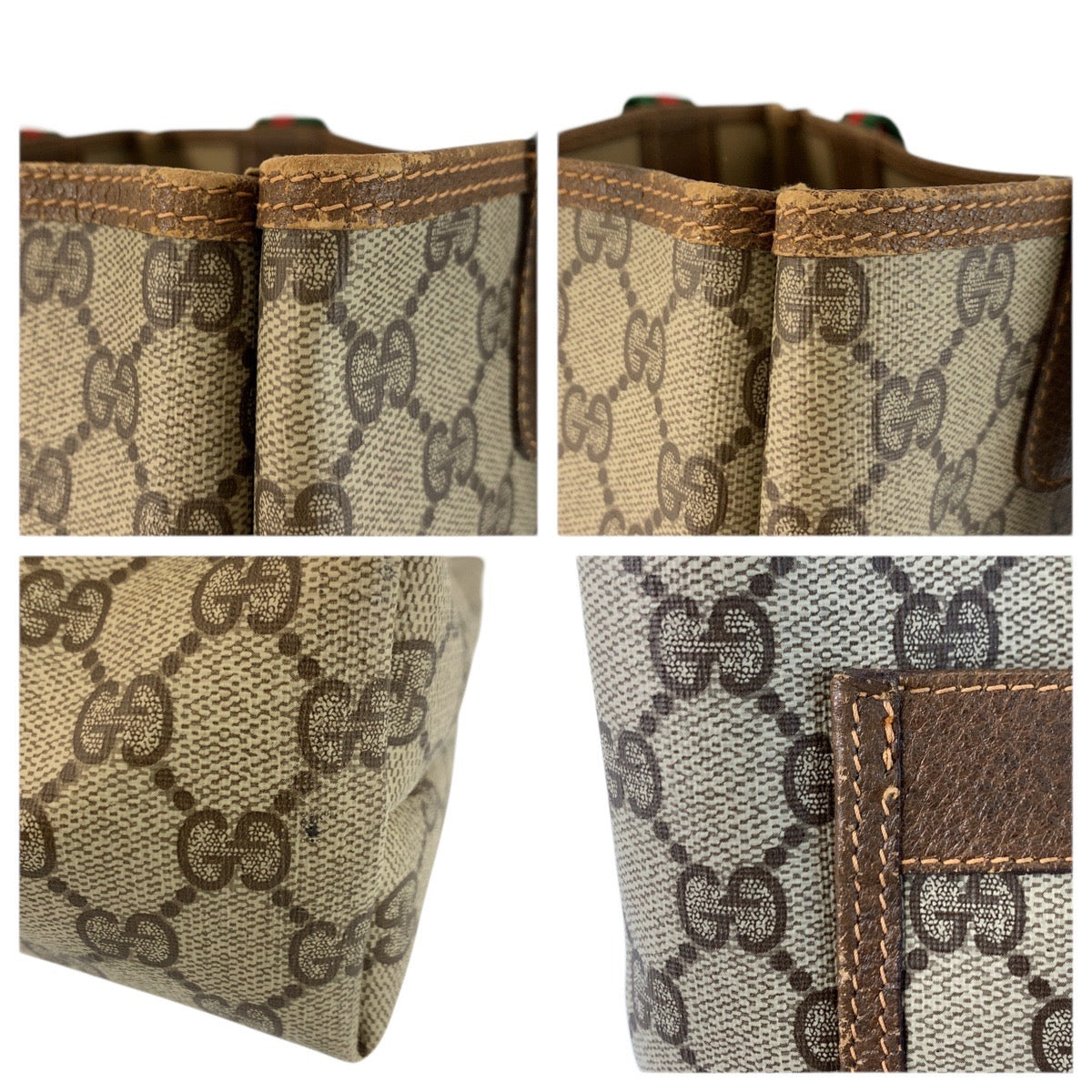 23628
GUCCI グッチ ヴィンテージ シェリーライン ブラウン GGスプリームキャンバス 89 02 003 トートバッグ ショルダーバッグ レディース ABP28