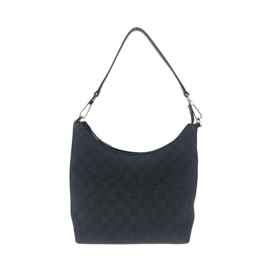 23629
GUCCI グッチ ブラック シルバー金具 GGキャンバス / レザー 28335 ショルダーバッグ ハンドバッグ レディース AB28