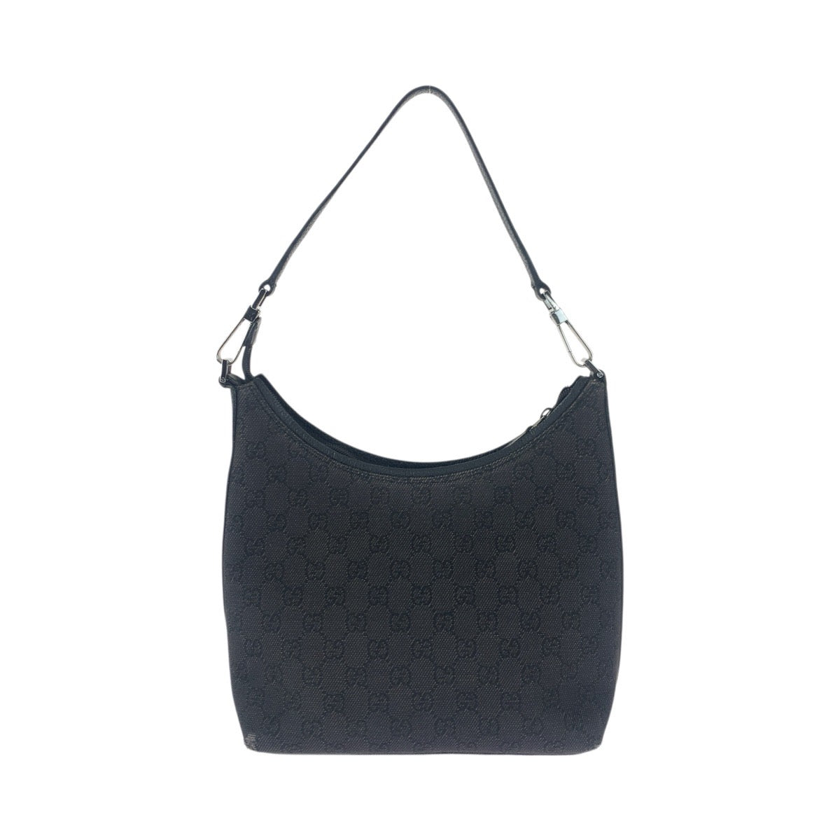23629
GUCCI グッチ ブラック シルバー金具 GGキャンバス / レザー 28335 ショルダーバッグ ハンドバッグ レディース AB28