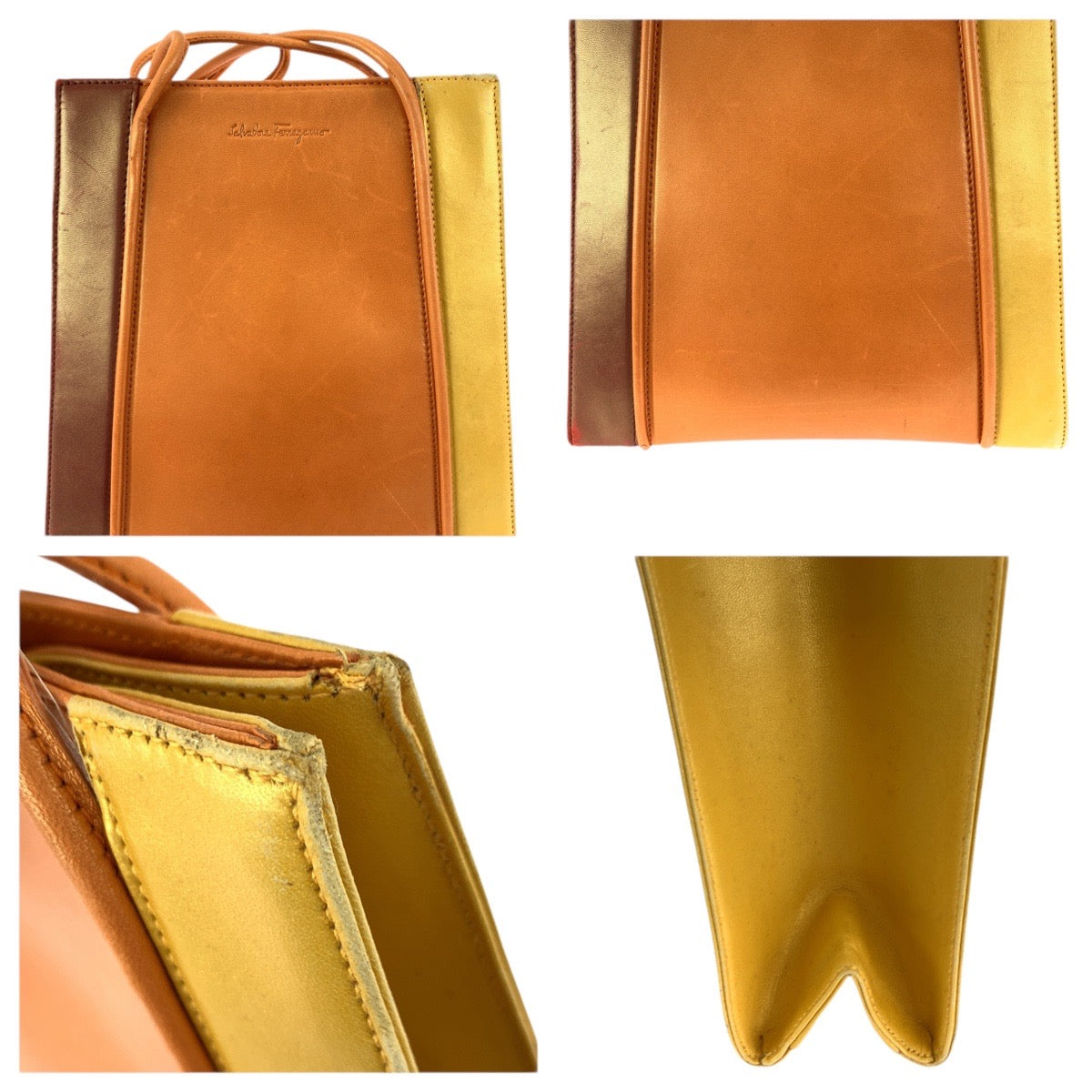 23630
Salvatore Ferragamo サルヴァトーレフェラガモ ヴィンテージ オレンジ レザー E21 9291 ハンドバッグ レディース ABP42