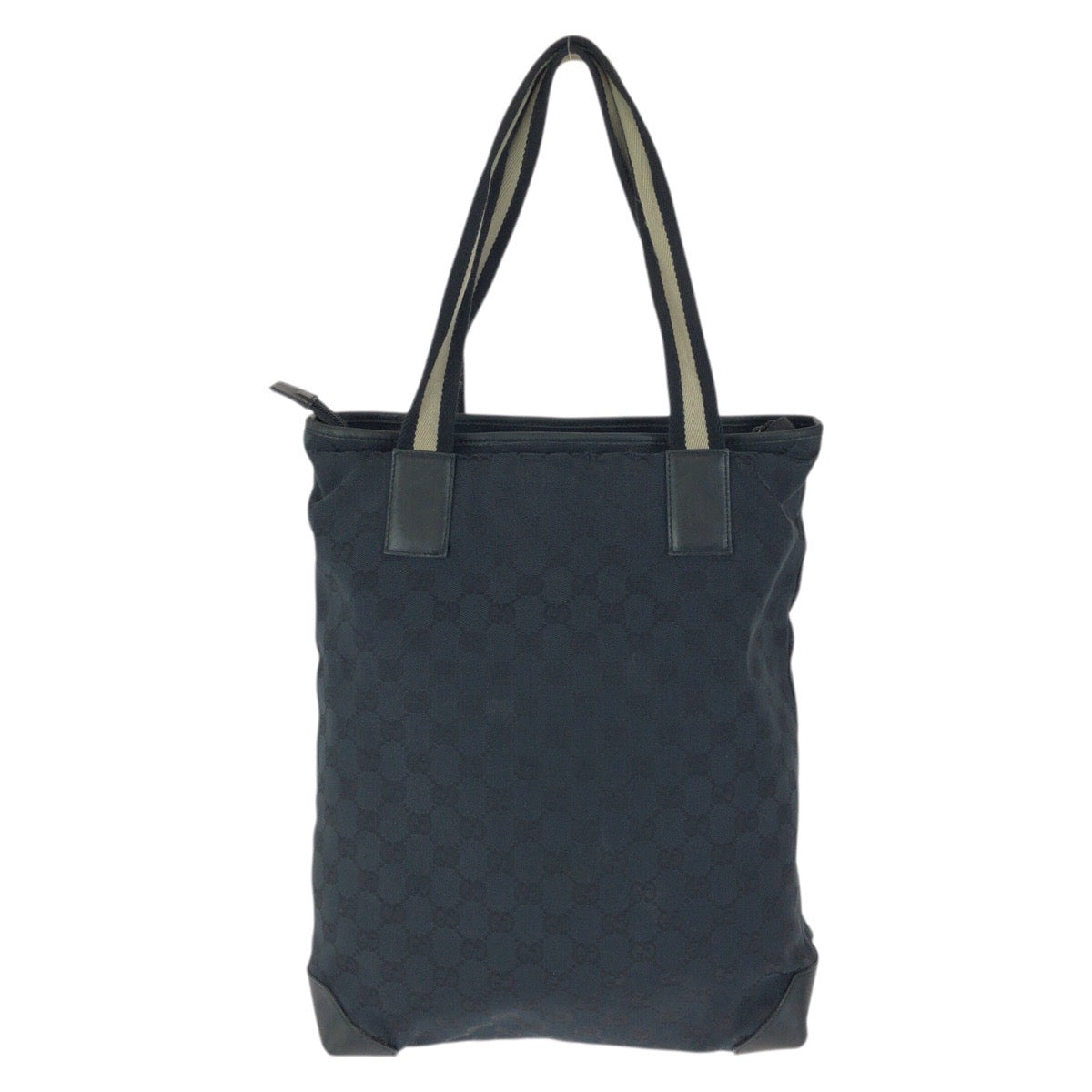 23631
GUCCI グッチ ブラック 黒 シルバー金具 GGキャンバス / レザー 019 0401 トートバッグ ショルダーバッグ レディース AB28