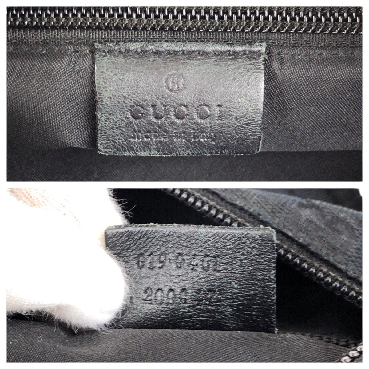 23631
GUCCI グッチ ブラック 黒 シルバー金具 GGキャンバス / レザー 019 0401 トートバッグ ショルダーバッグ レディース AB28