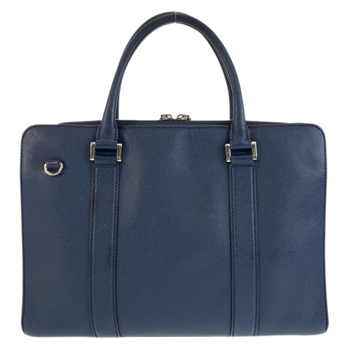 23633
BVLGARI ブルガリ ブルガリマン ネイビー シルバー金具 レザー MM-L16-39441 ビジネスバッグ ブリーフケース メンズ AB42