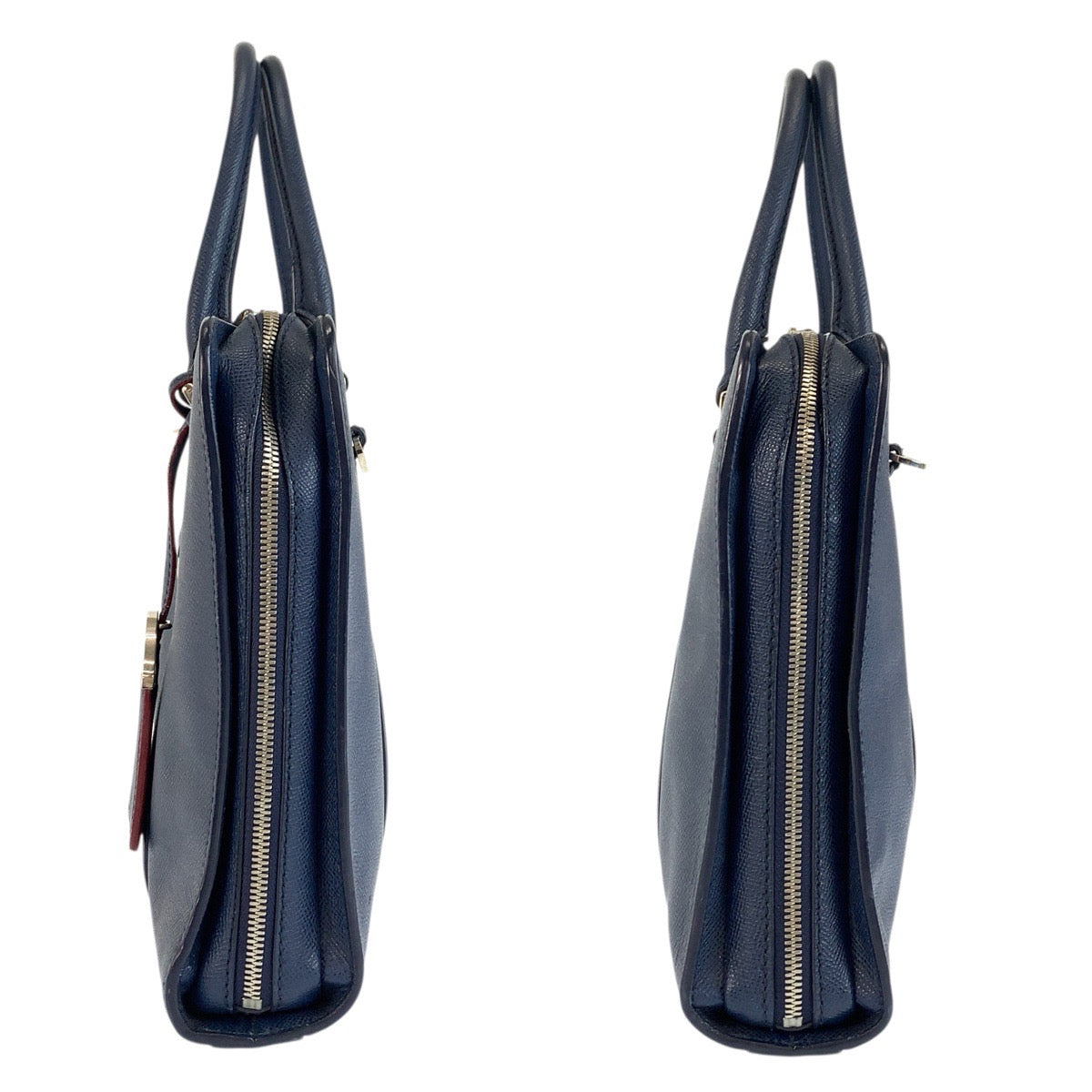 23633
BVLGARI ブルガリ ブルガリマン ネイビー シルバー金具 レザー MM-L16-39441 ビジネスバッグ ブリーフケース メンズ AB42