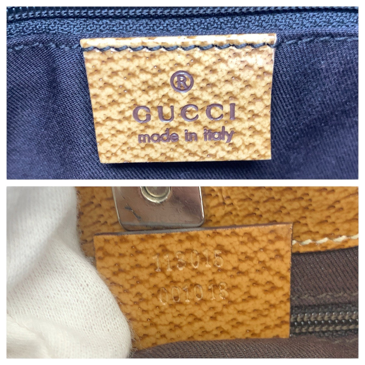 23638
GUCCI グッチ ベージュ ライトブラウン シルバー金具 GGキャンバス / レザー 113015 トートバッグ ショルダーバッグ レディース A49