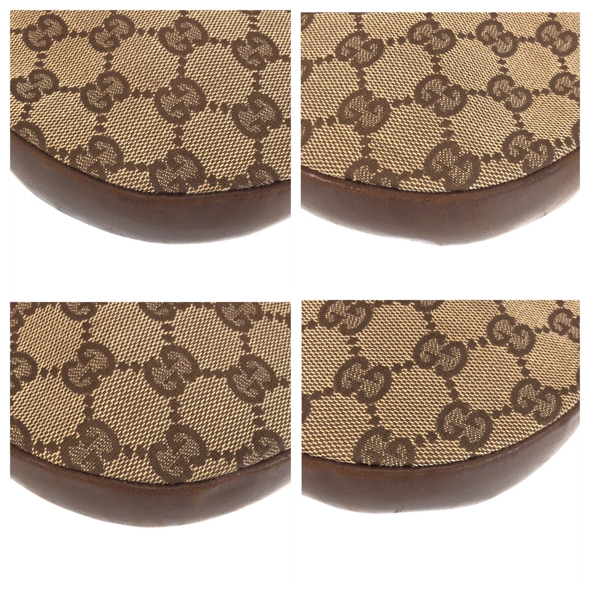 23639
GUCCI グッチ ブラウン ベージュ ゴールド金具 GGキャンバス 90700 ショルダーバッグ ポシェット レディース AB35