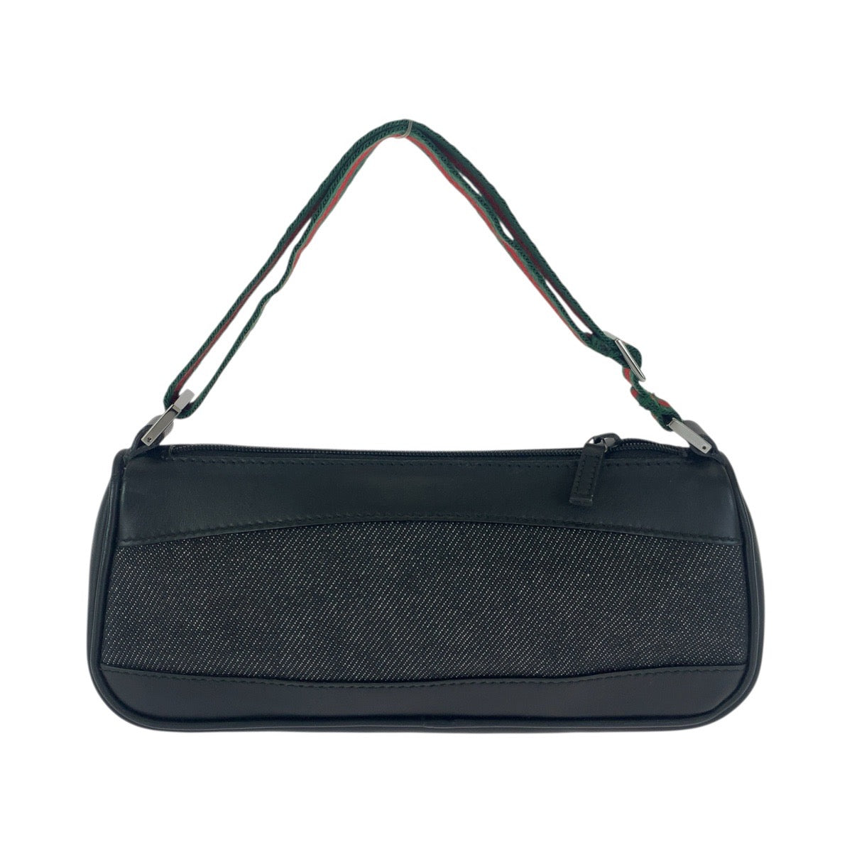 23641
GUCCI グッチ シェリーライン ブラック 黒 シルバー金具 レザー 92820 ハンドバッグ アクセサリーポーチ レディース A45