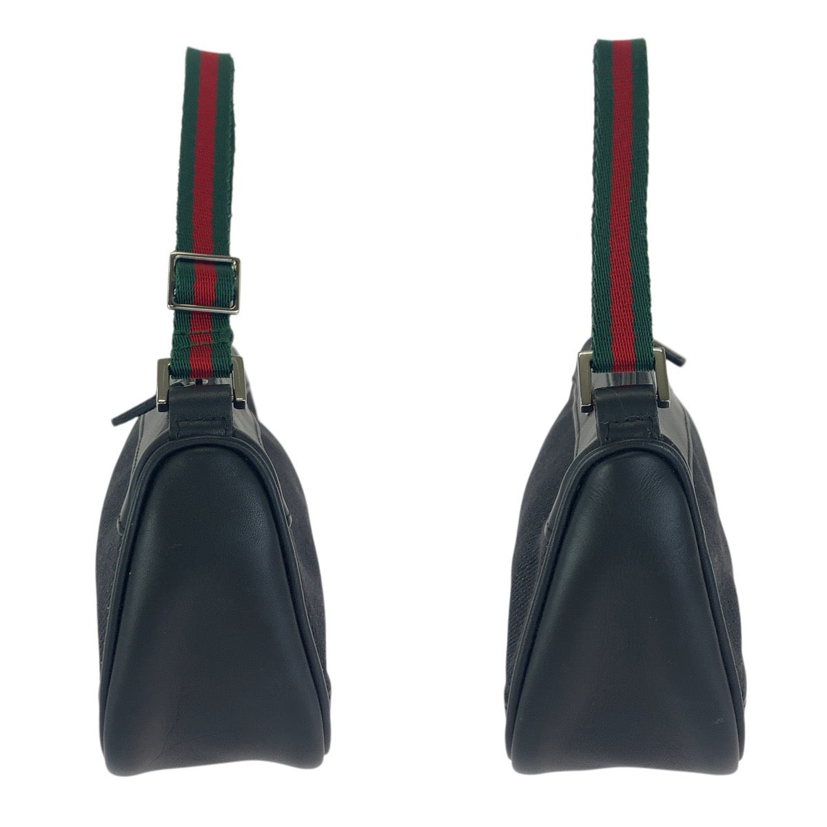 23641
GUCCI グッチ シェリーライン ブラック 黒 シルバー金具 レザー 92820 ハンドバッグ アクセサリーポーチ レディース A45