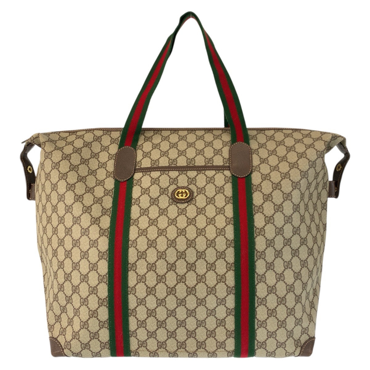 23643
GUCCI グッチ ヴィンテージ シェリーライン ベージュ ブラウン GGスプリームキャンバス 012 39 6211 ボストンバッグ トートバッグ レディース A56