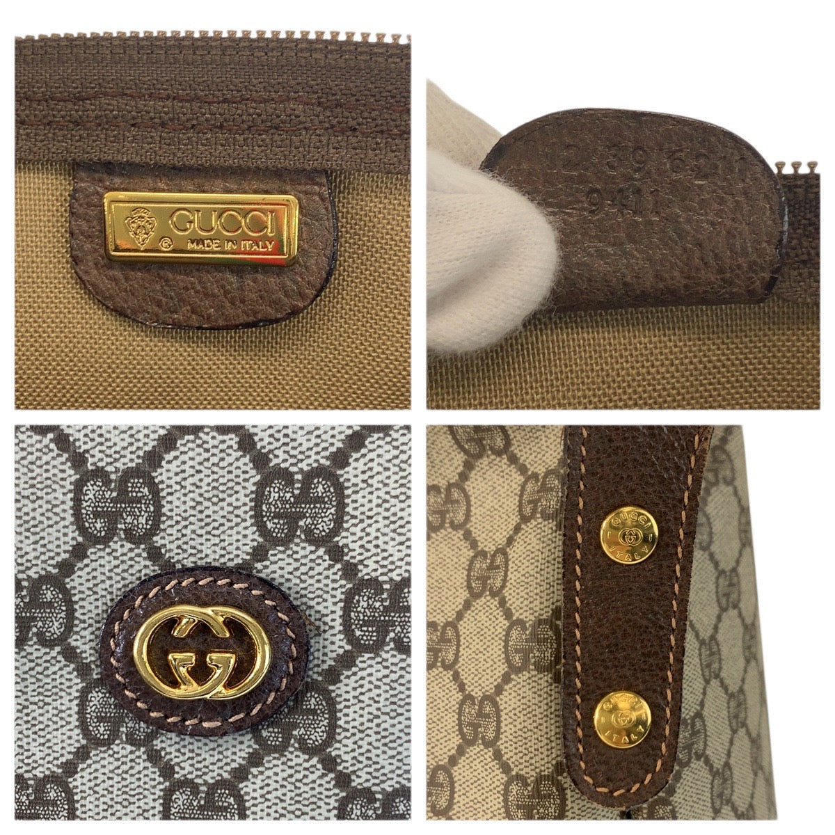 23643
GUCCI グッチ ヴィンテージ シェリーライン ベージュ ブラウン GGスプリームキャンバス 012 39 6211 ボストンバッグ トートバッグ レディース A56
