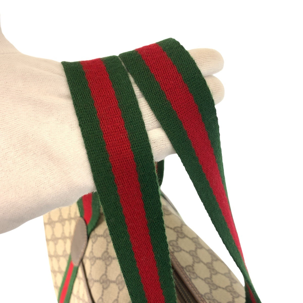 23643
GUCCI グッチ ヴィンテージ シェリーライン ベージュ ブラウン GGスプリームキャンバス 012 39 6211 ボストンバッグ トートバッグ レディース A56