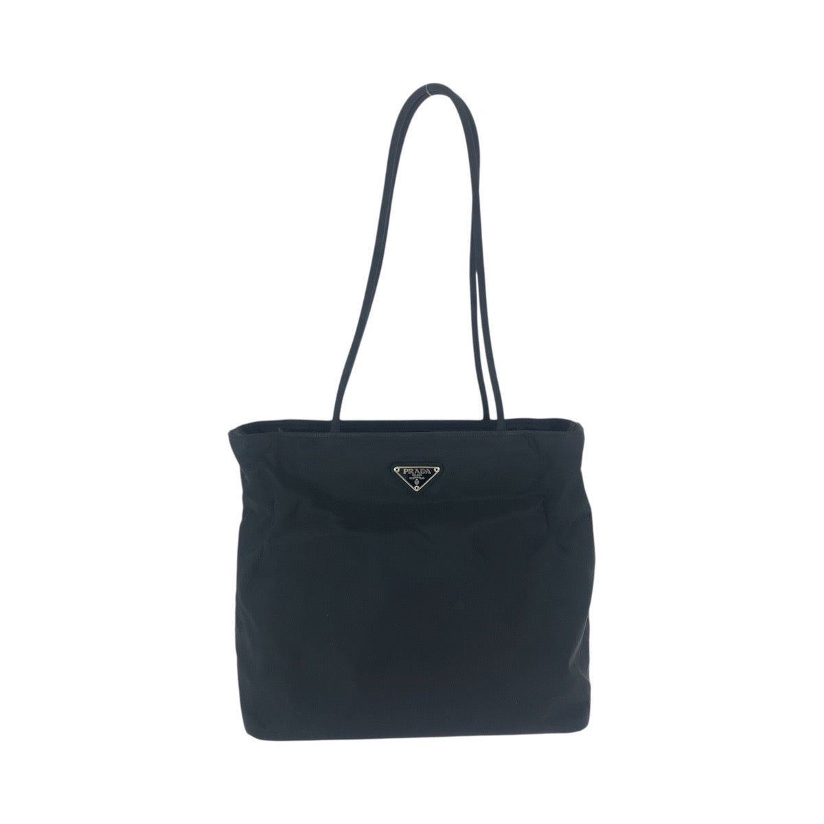 23644
PRADA プラダ テスート 三角ロゴプレート ブラック 黒 シルバー金具 ナイロン トートバッグ ショルダーバッグ レディース ABP42