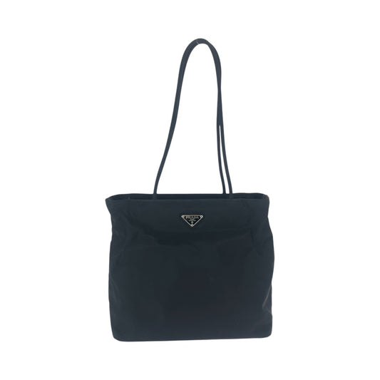 23644
PRADA プラダ テスート 三角ロゴプレート ブラック 黒 シルバー金具 ナイロン トートバッグ ショルダーバッグ レディース ABP42