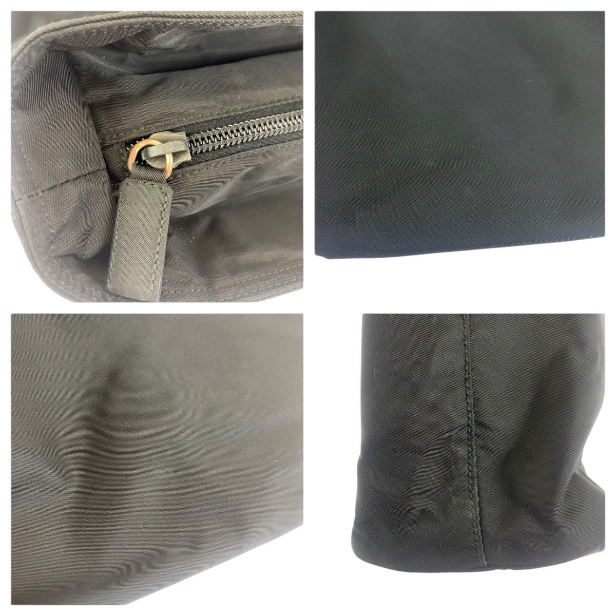 23644
PRADA プラダ テスート 三角ロゴプレート ブラック 黒 シルバー金具 ナイロン トートバッグ ショルダーバッグ レディース ABP42