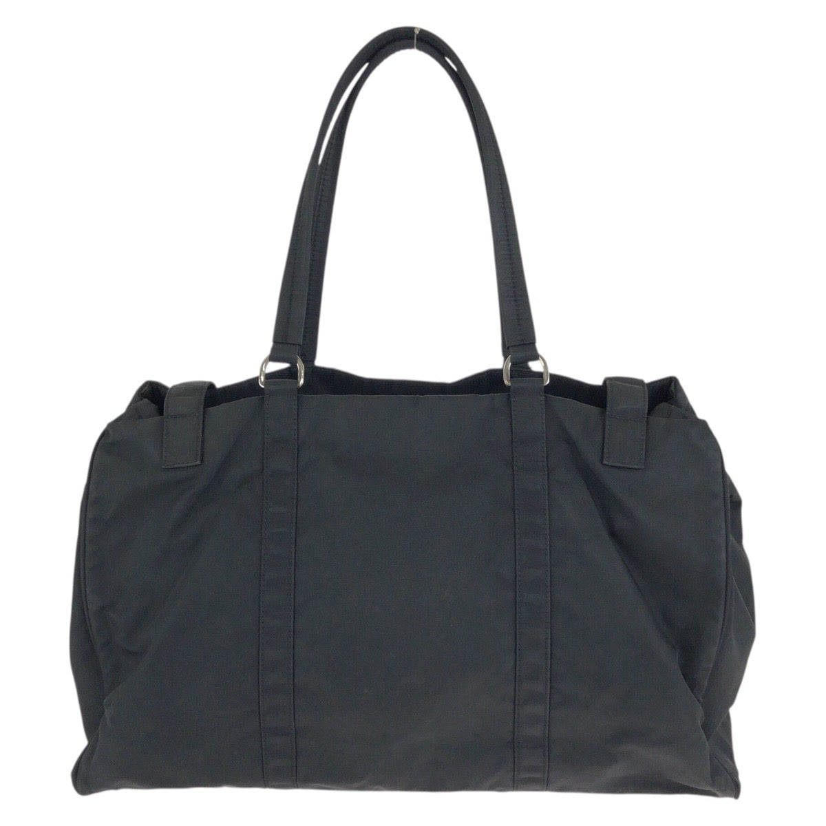 23645
PRADA プラダ テスート 三角ロゴプレート ブラック 黒 シルバー金具 ナイロン トートバッグ ショルダーバッグ レディース AB35