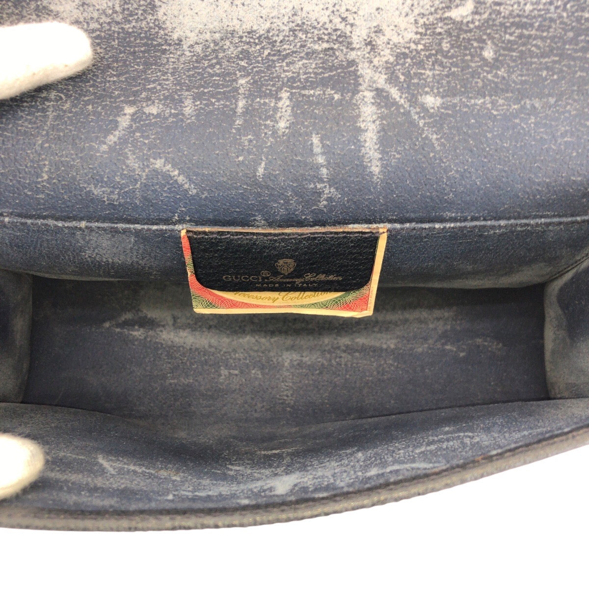 23646
GUCCI グッチ ヴィンテージ オールドグッチ シェリーライン ネイビー GGスプリームキャンバス / レザー 89 01 030 クラッチバッグ セカンドバッグ メンズ AB21