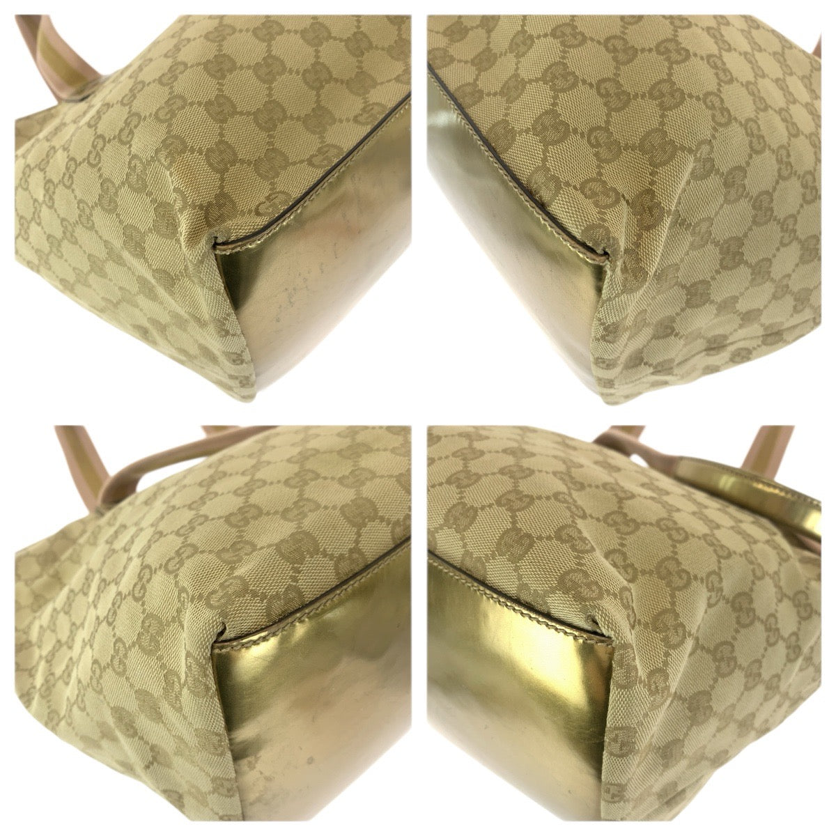 23647
GUCCI グッチ シェリーライン ベージュ ピンク ゴールド GGキャンバス / レザー 131231 トートバッグ ショルダーバッグ レディース ABP42