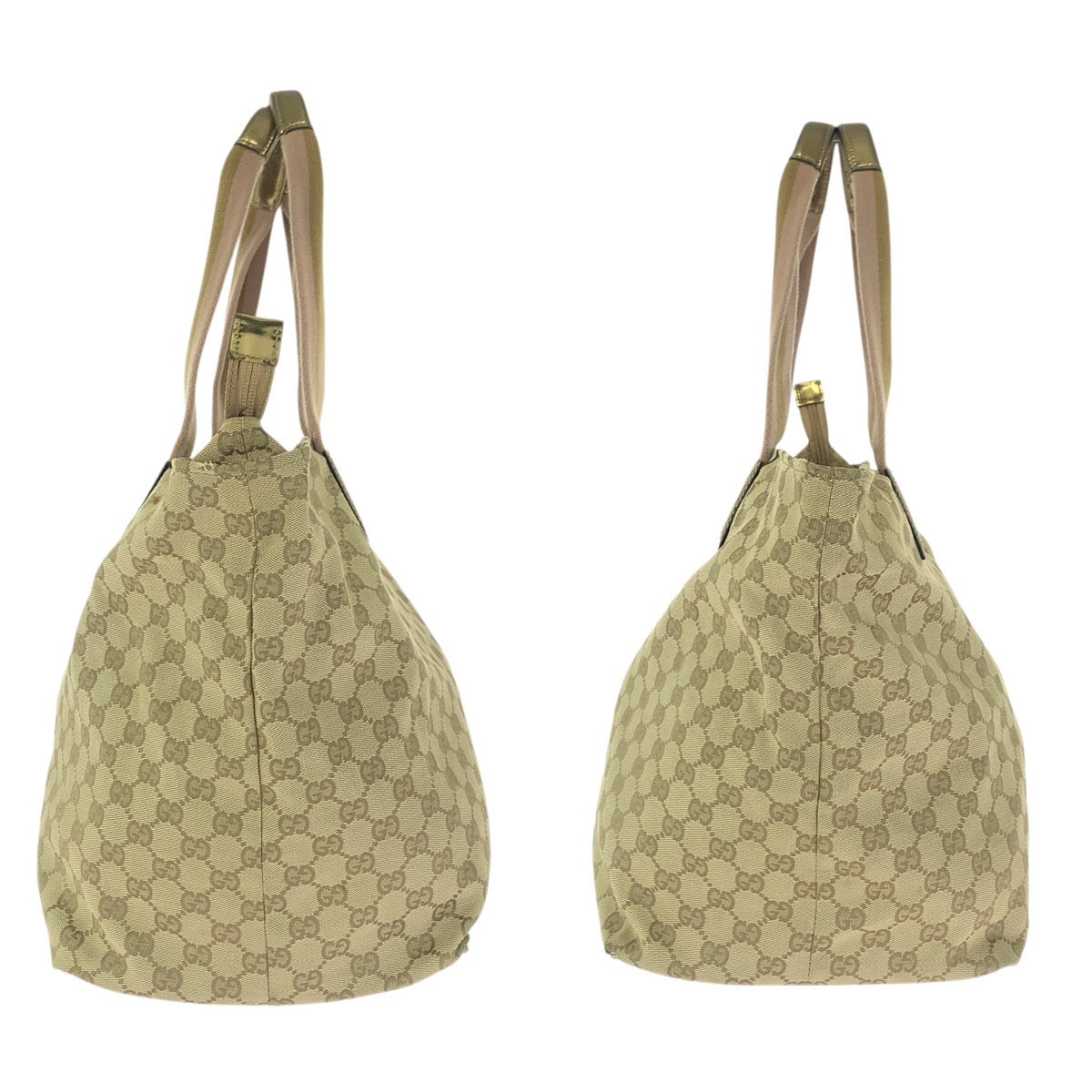 23647
GUCCI グッチ シェリーライン ベージュ ピンク ゴールド GGキャンバス / レザー 131231 トートバッグ ショルダーバッグ レディース ABP42