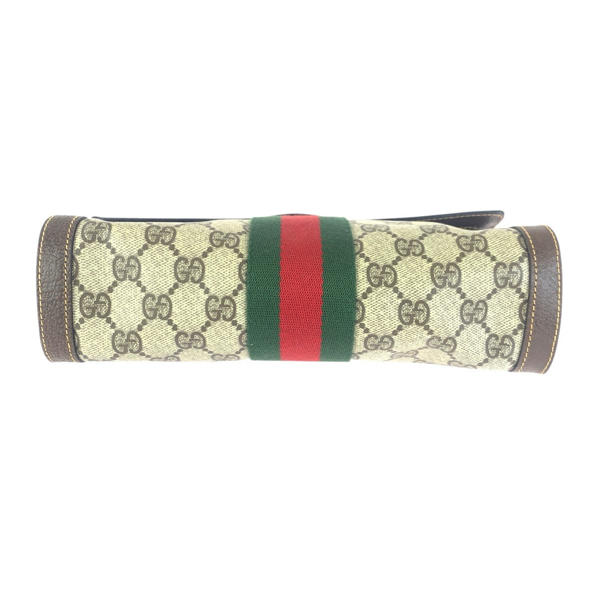 23650
GUCCI グッチ ヴィンテージ シェリーライン ベージュ ブラウン ゴールド金具 GGスプリームキャンバス / レザー 38 クラッチバッグ セカンドバッグ レディース ABP28