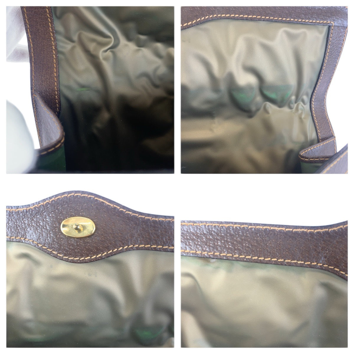 23650
GUCCI グッチ ヴィンテージ シェリーライン ベージュ ブラウン ゴールド金具 GGスプリームキャンバス / レザー 38 クラッチバッグ セカンドバッグ レディース ABP28