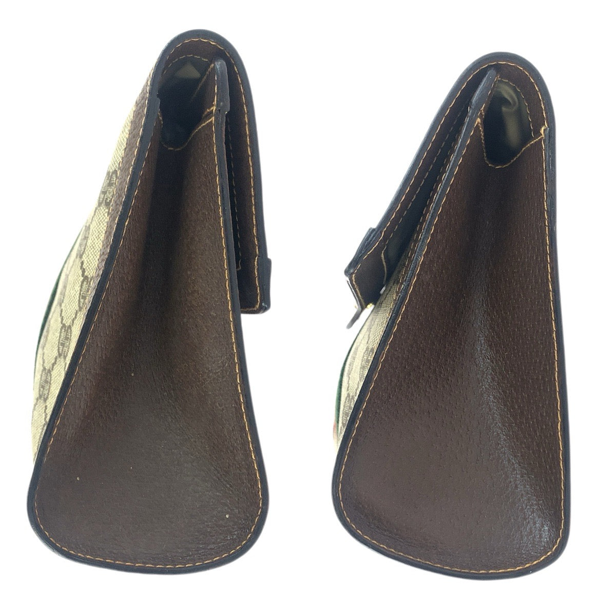 23650
GUCCI グッチ ヴィンテージ シェリーライン ベージュ ブラウン ゴールド金具 GGスプリームキャンバス / レザー 38 クラッチバッグ セカンドバッグ レディース ABP28
