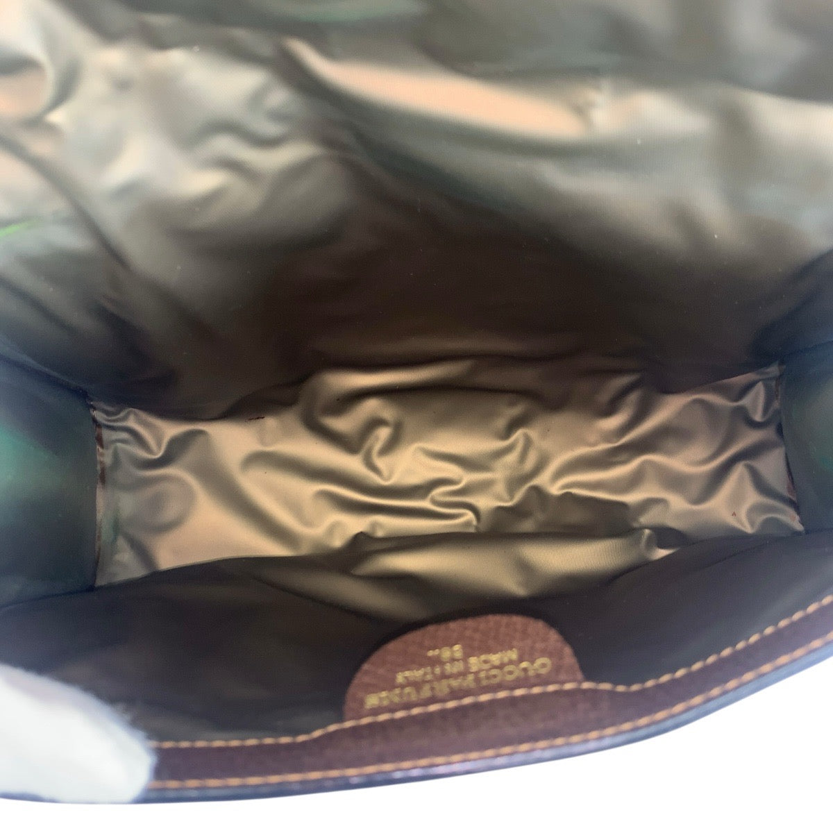 23650
GUCCI グッチ ヴィンテージ シェリーライン ベージュ ブラウン ゴールド金具 GGスプリームキャンバス / レザー 38 クラッチバッグ セカンドバッグ レディース ABP28
