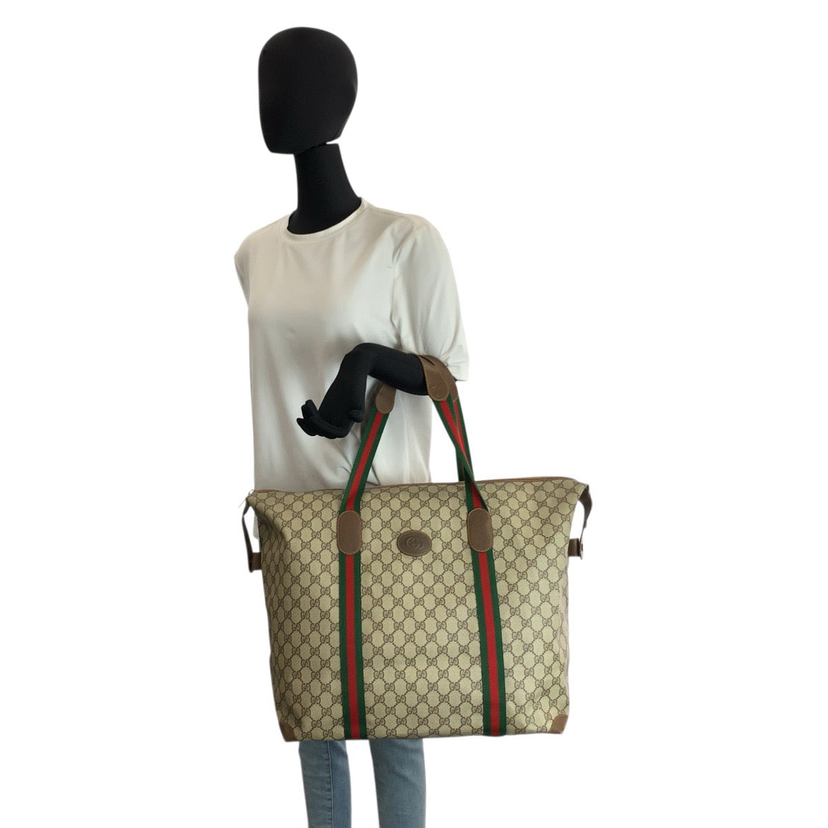 23651
GUCCI グッチ ヴィンテージ シェリーライン ベージュ ブラウン GGスプリームキャンバス 89 19 012 ボストンバッグ ハンドバッグ レディース ABP45